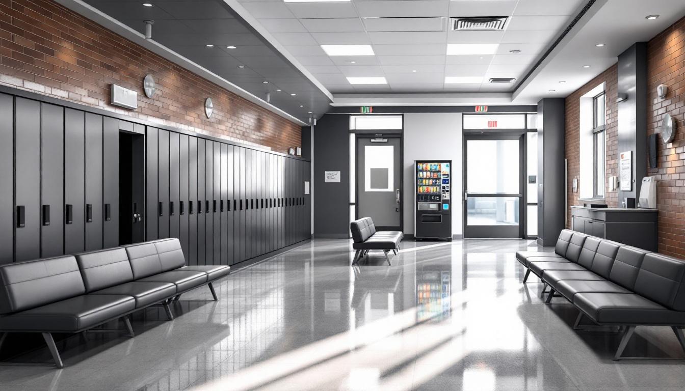 Visitation facilities and waiting area at Vernon County Jail