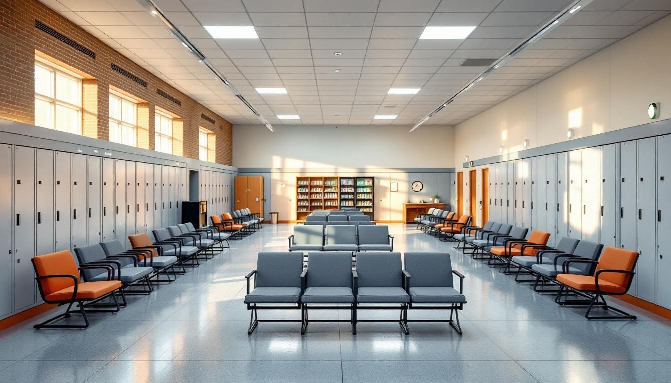 Visitation facilities and waiting area at Eastern Reception, Diagnostic and Correctional Center
