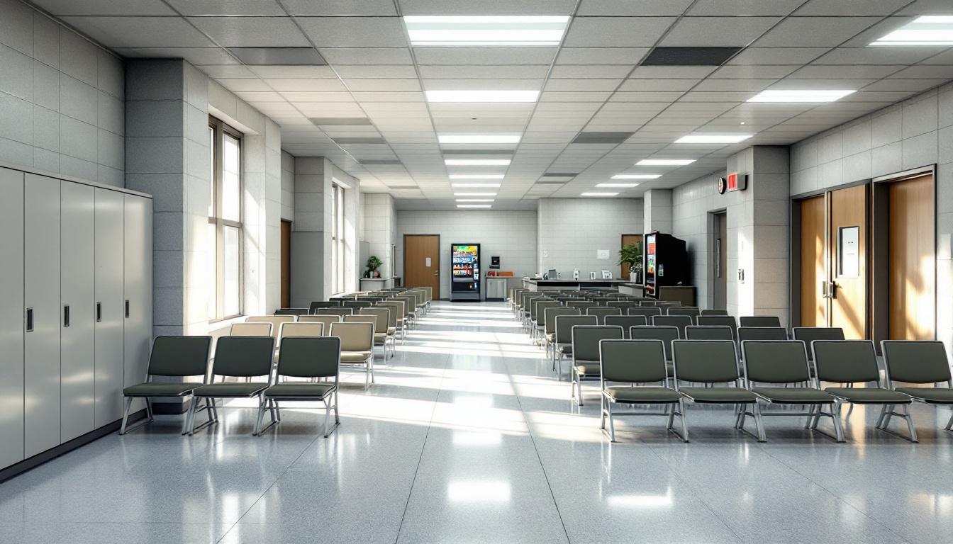 Visitation facilities and waiting area at Algoa Correctional Center