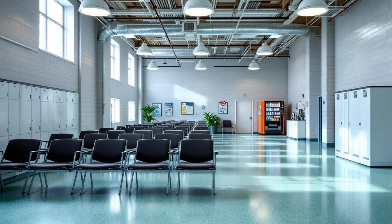 Visitation facilities and waiting area at Clay County Detention Department