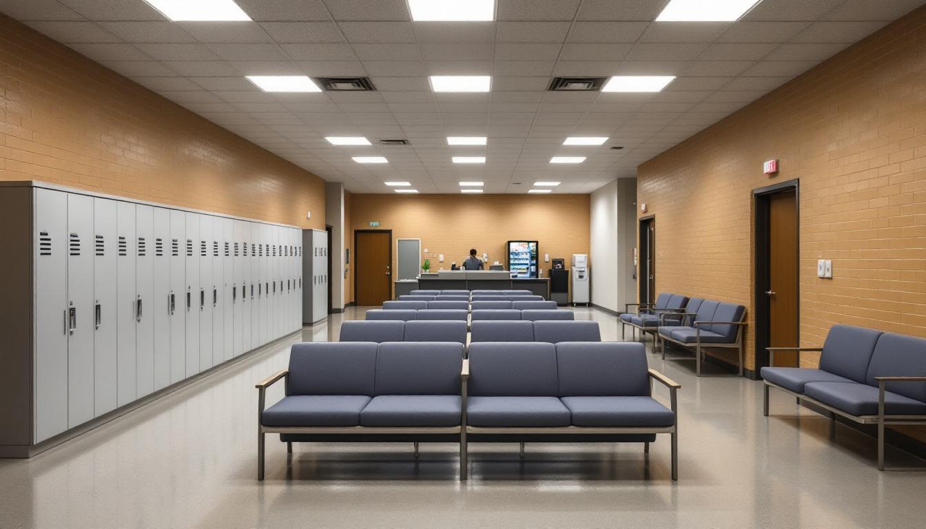 Visitation facilities and waiting area at Cape Girardeau County, Missouri Sheriff's