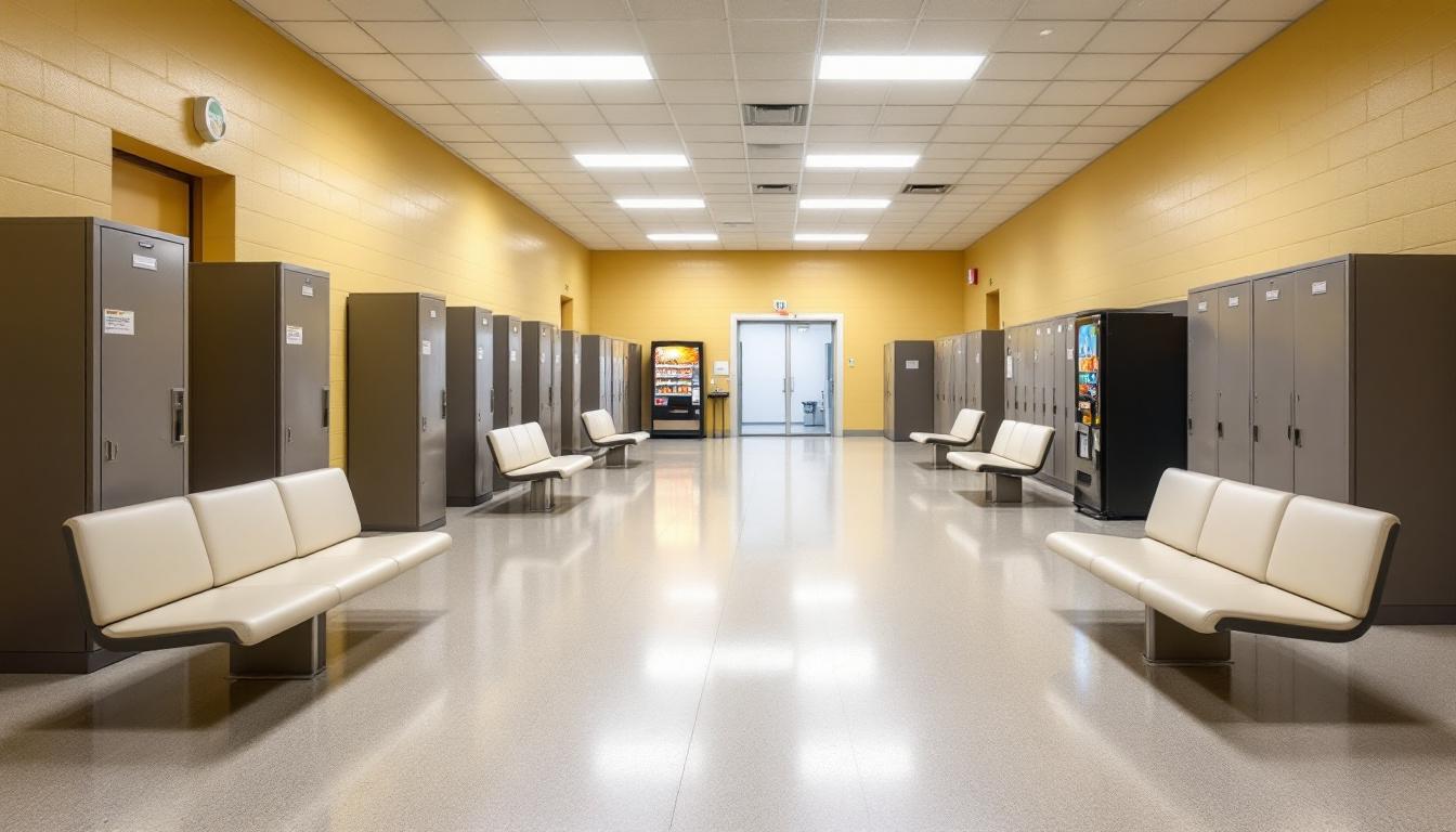 Visitation facilities and waiting area at Lincoln County Sheriff's Office