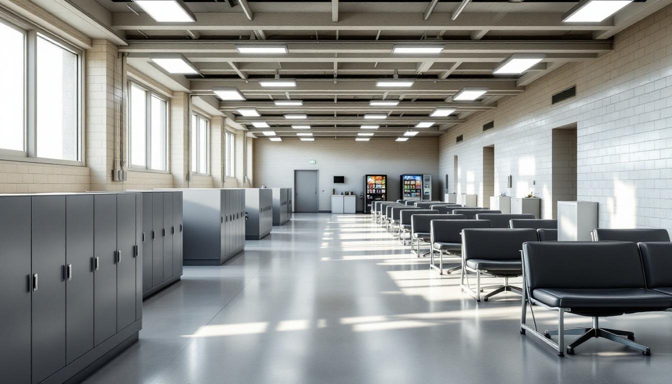 Visitation facilities and waiting area at Eastern Reception, Diagnostic and Correctional Center