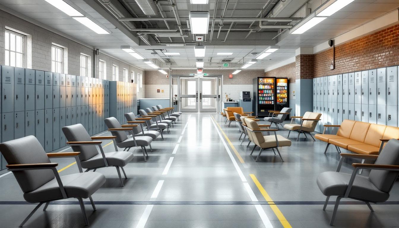 Visitation area at Clark County Sheriff's Civil Process Section