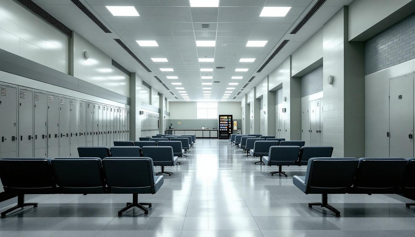 Visitation facilities and waiting area at Boone County Sheriff’s Department