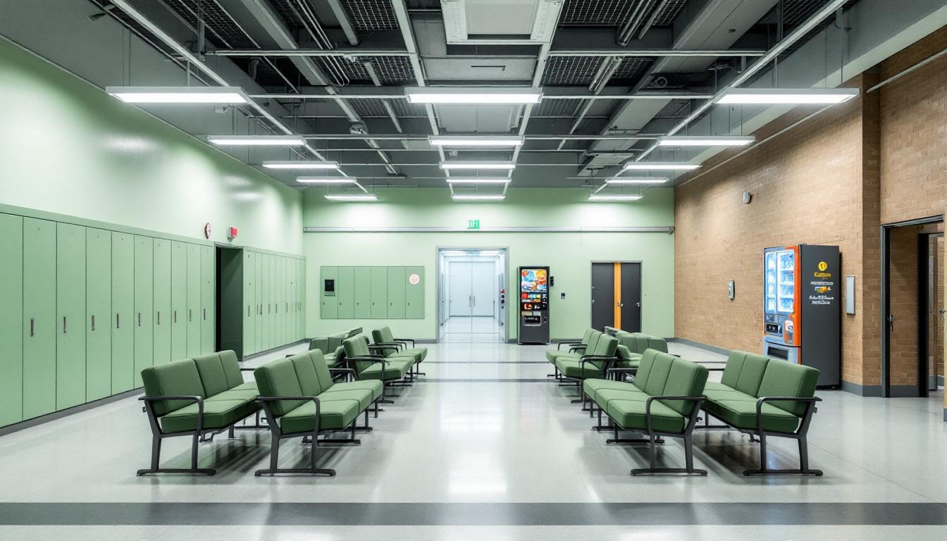 Visitation facilities and waiting area at Pulaski County Sheriff