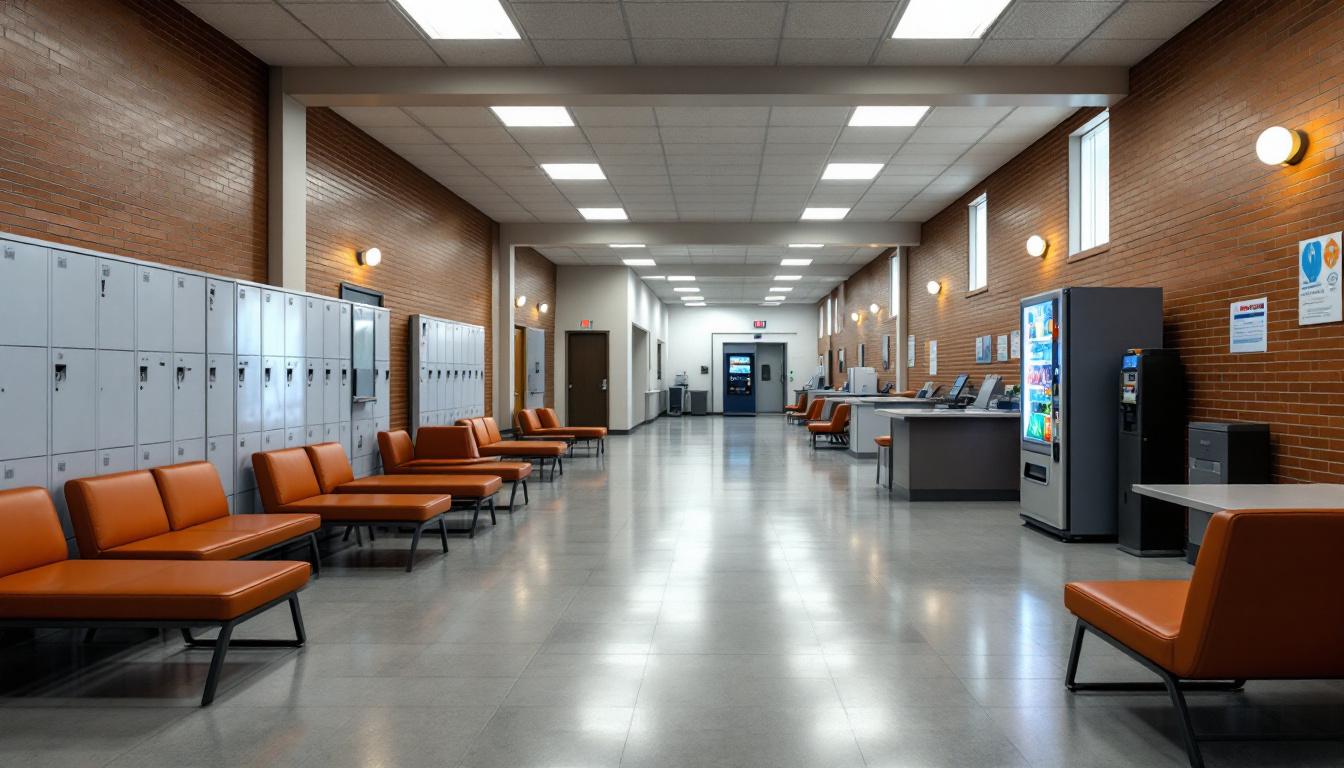 Visitation facilities and waiting area at Ray County Jail