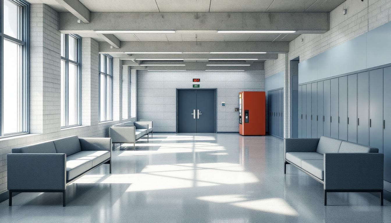 Visitation facilities and waiting area at Willard Correctional Institute
