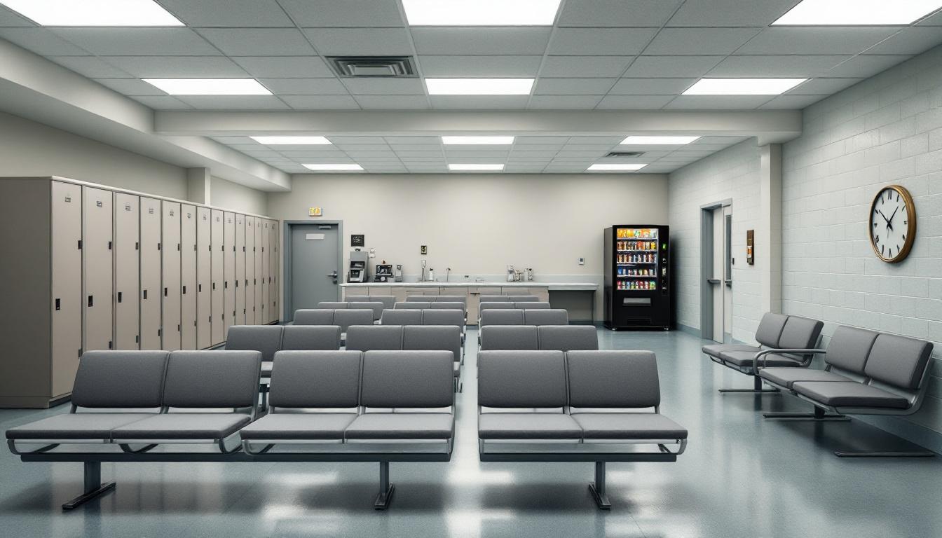 Visitation area at Garner Correctional Institution