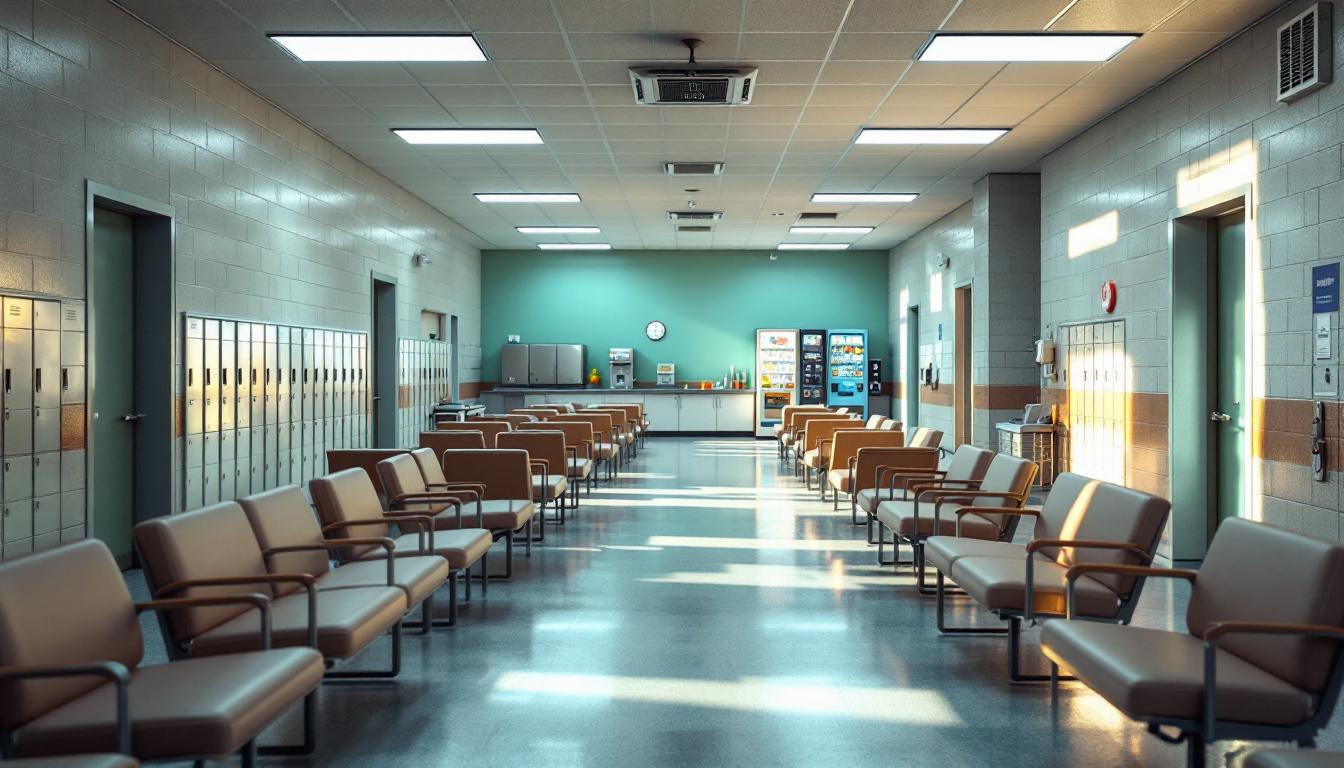 Visitation area at FCI Danbury