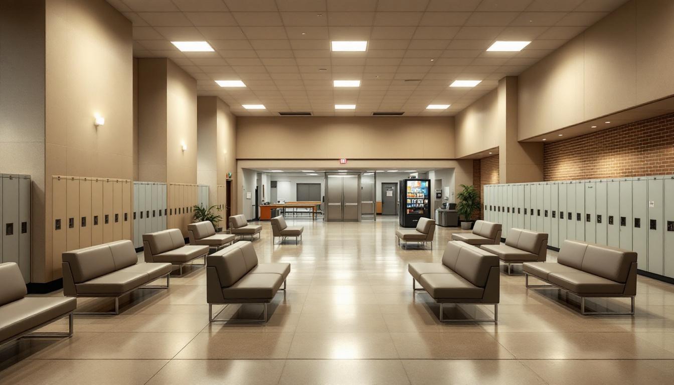 Visitation facilities and waiting area at York Correctional Institution