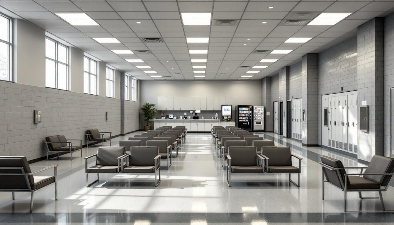 Visitation facilities and waiting area at Northern Correctional Institution