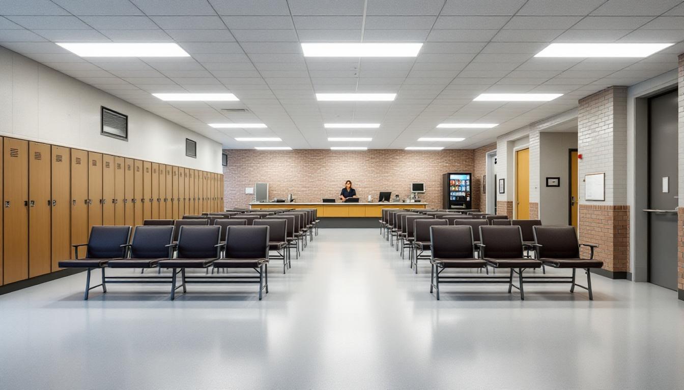 Visitation facilities and waiting area at Northern Correctional Institution