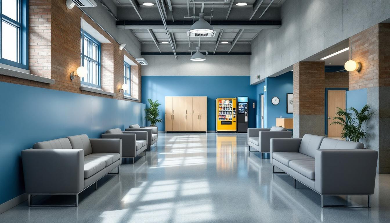 Visitation facilities and waiting area at New Haven Correctional Center