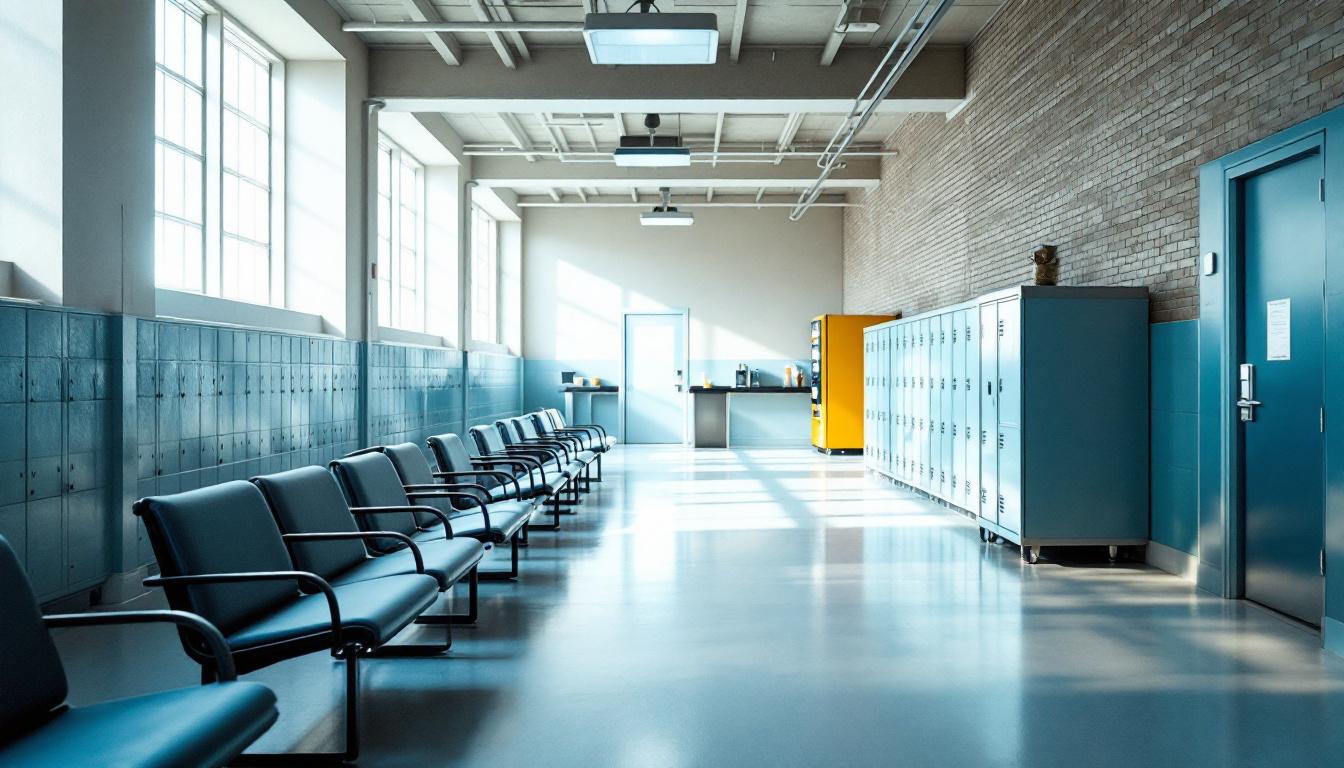 Visitation facilities and waiting area at MacDougall-Walker Correctional Institution