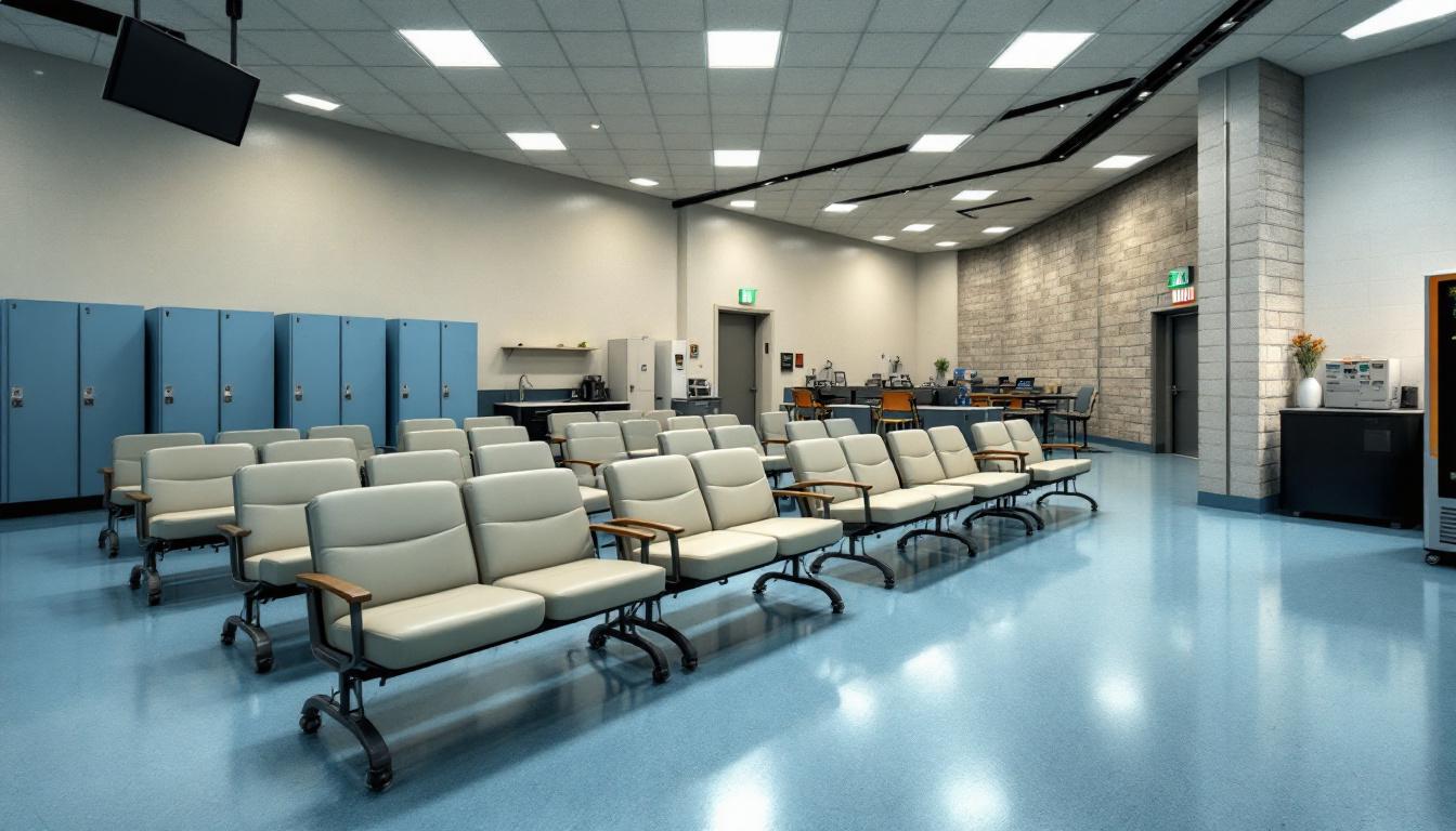 Visitation facilities and waiting area at MacDougall-Walker Correctional Institution