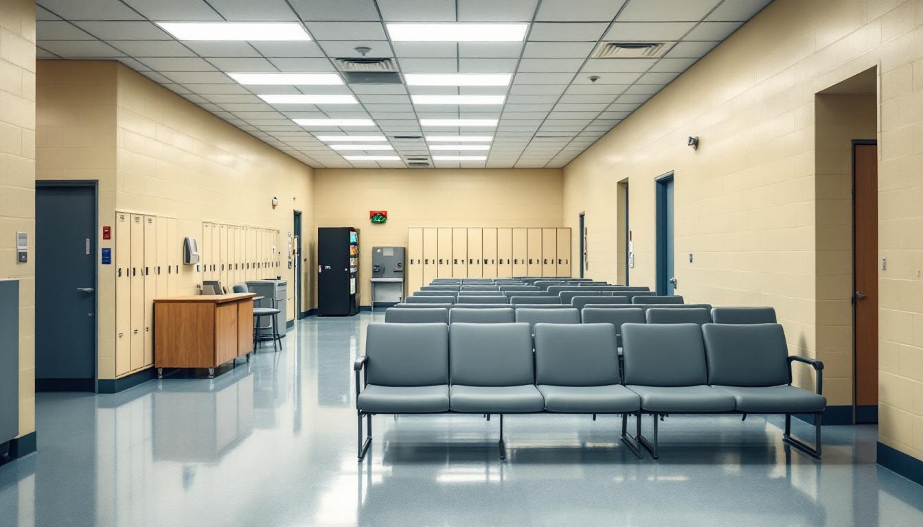 Visitation facilities and waiting area at FCI Cumberland