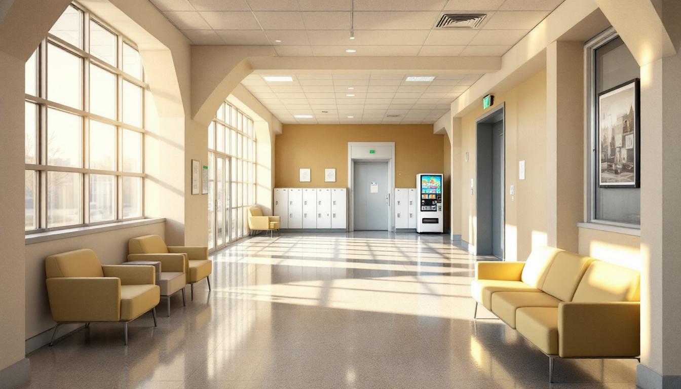 Visitation facilities and waiting area at Willard Correctional Institute