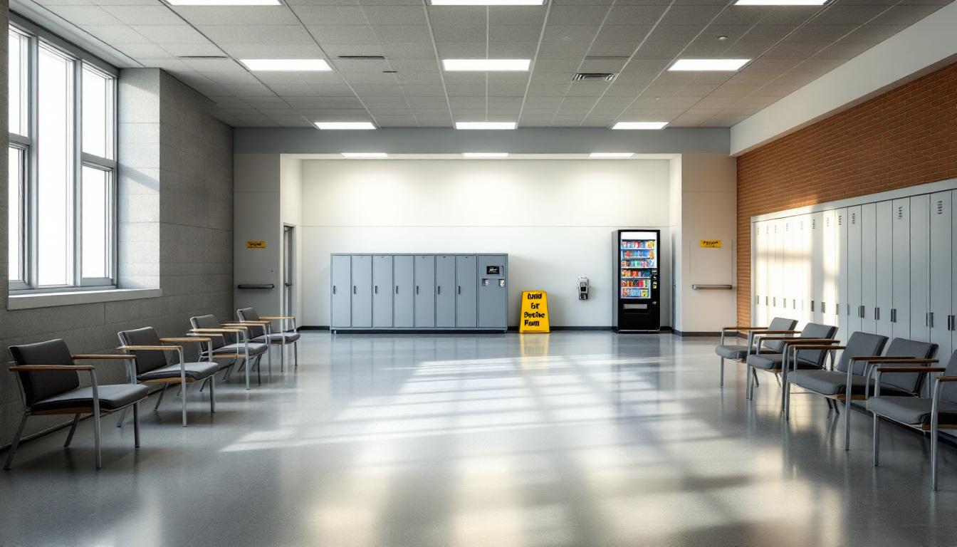 Visitation facilities and waiting area at Hampden County Jail
