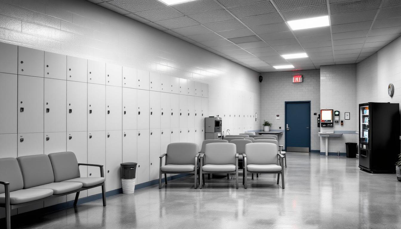 Visitation area at Old Colony Correctional Center