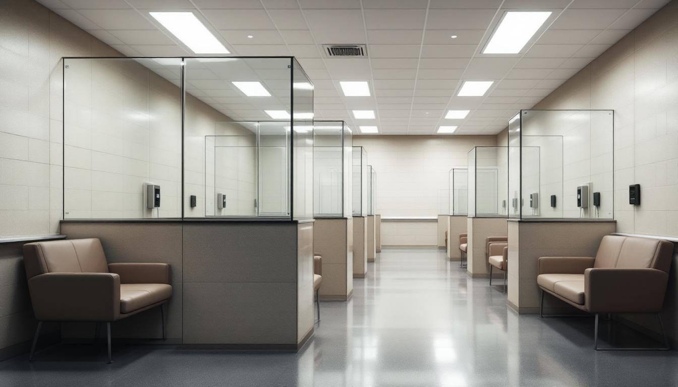 Visitation facilities and waiting area at Souza-Baranowski Correctional Center