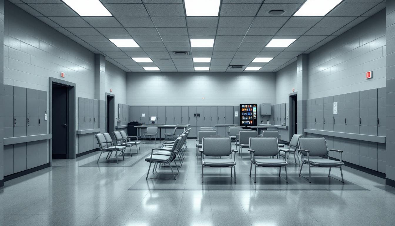 Visitation area at Plymouth County Correctional Facility