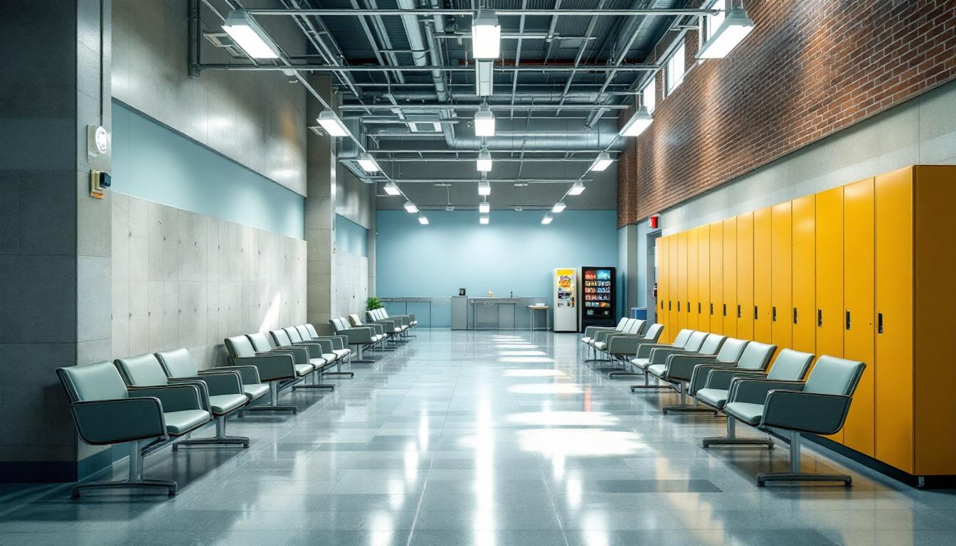 Visitation facilities and waiting area at North Central Correctional Institute