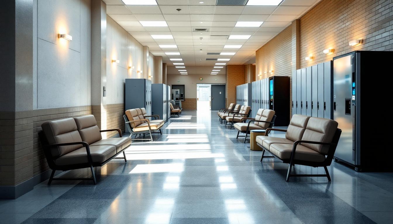 Visitation facilities and waiting area at Jail Officers & Employees Association of Suffolk County