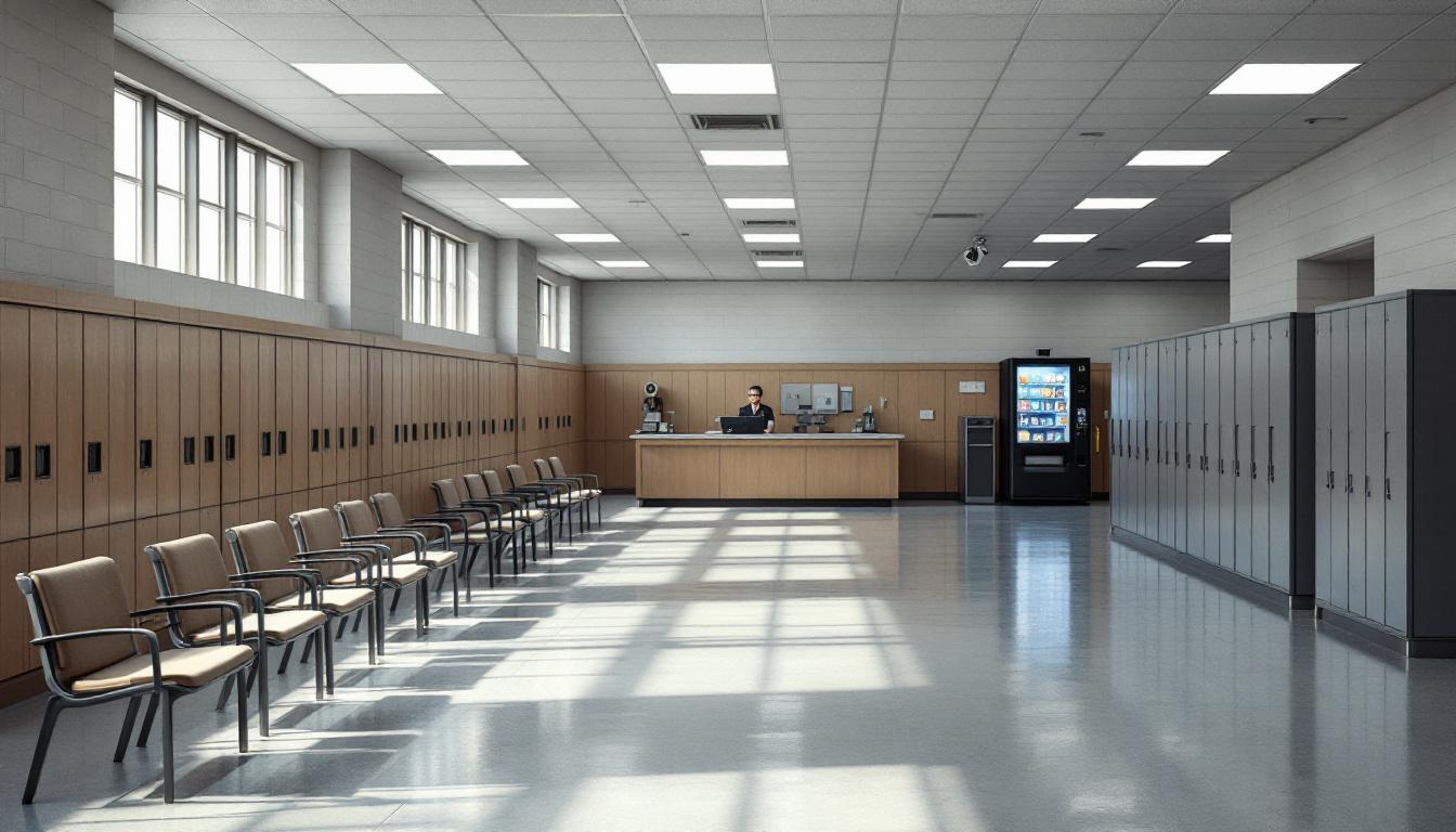 Visitation area at Burleigh Morton Detention Center