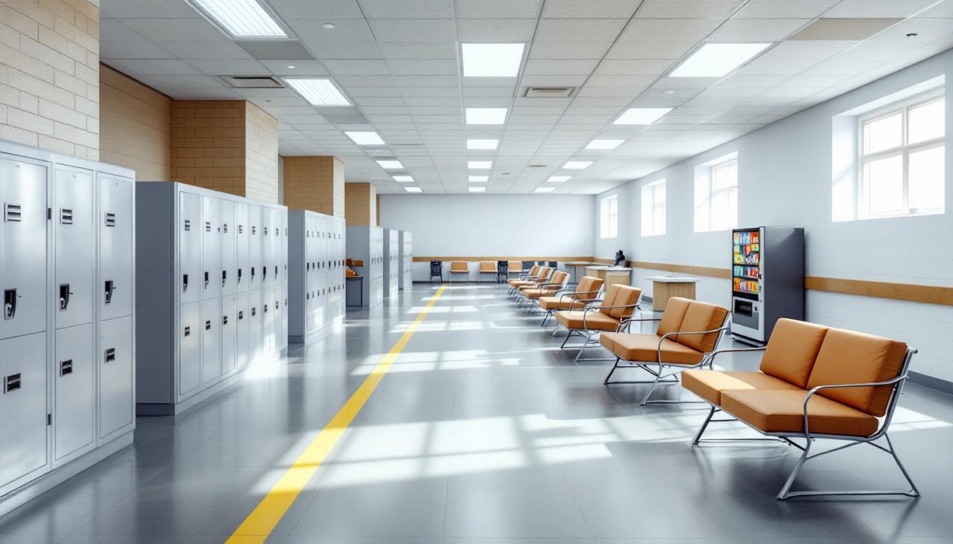 Visitation area at Grand Forks County Correctional