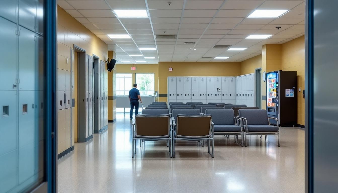 Visitation area at Talladega County Jail