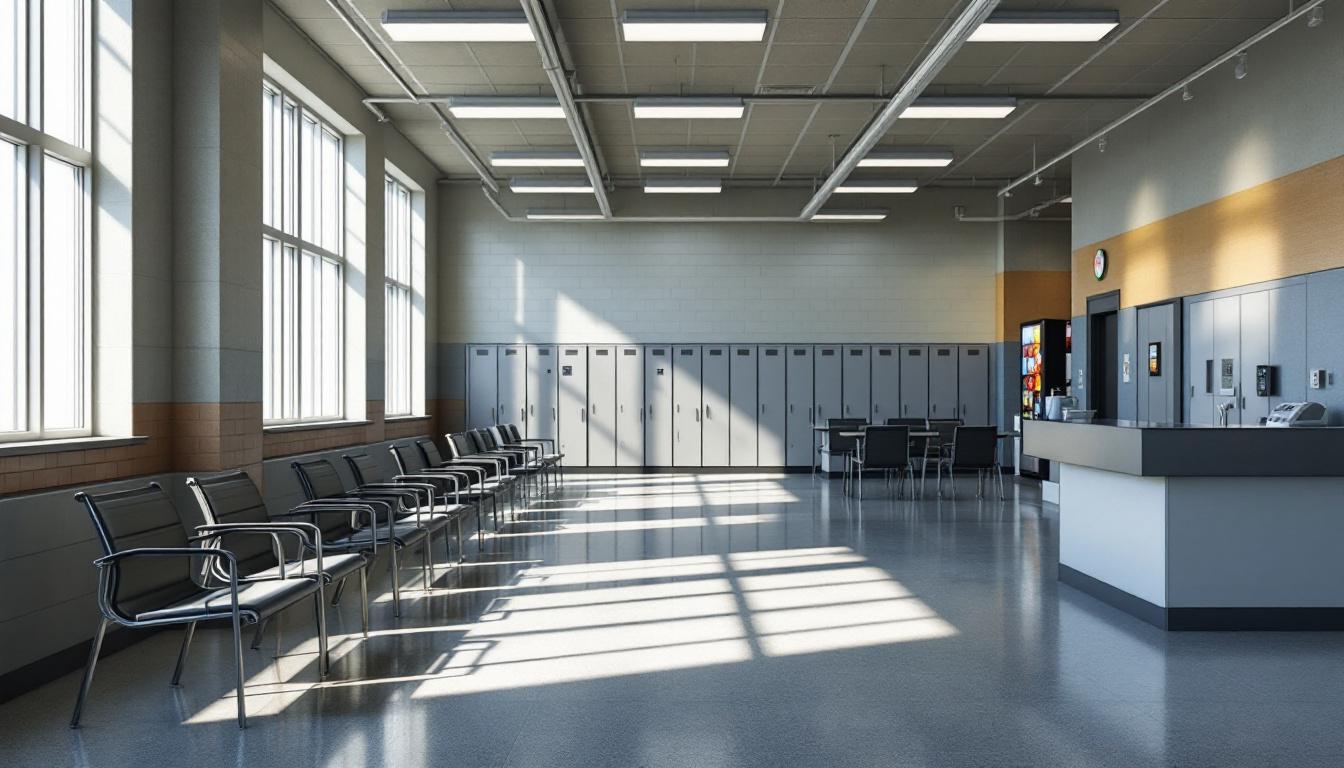 Visitation facilities and waiting area at Bibb Correctional Facility