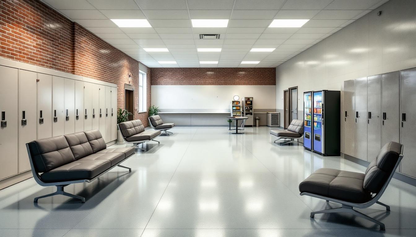 Visitation facilities and waiting area at Shelby County Jail