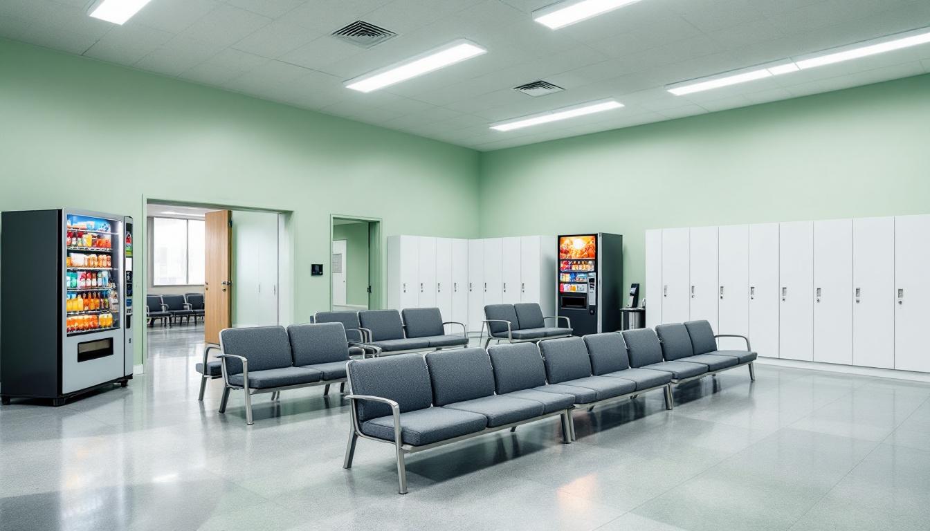 Visitation area at Bullock Correctional Facility