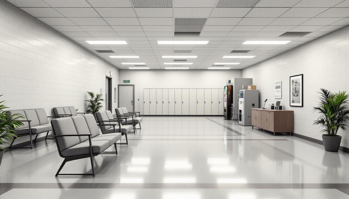 Visitation facilities and waiting area at Etowah County Jail