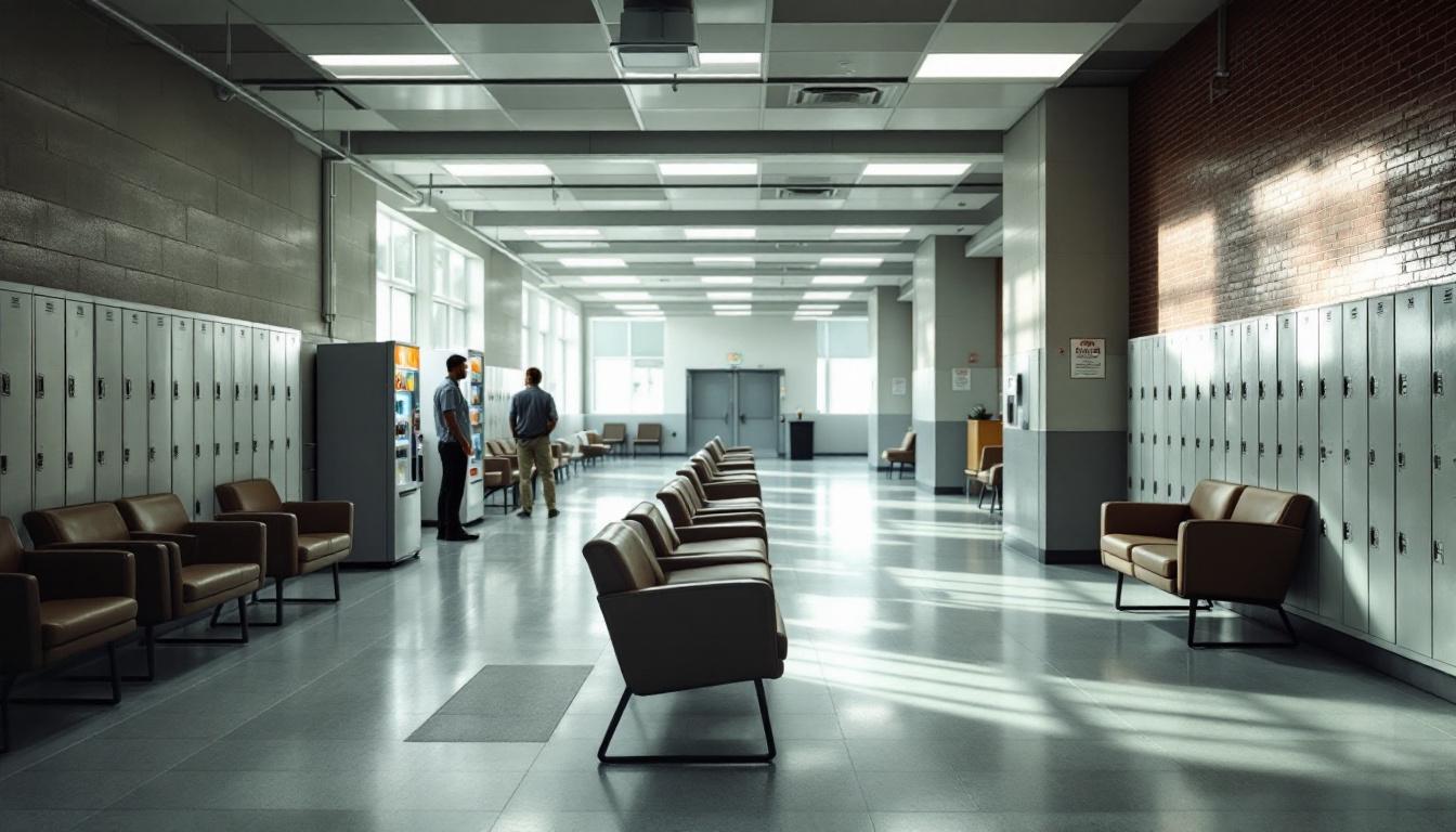 Visitation facilities and waiting area at Montgomery County Jail