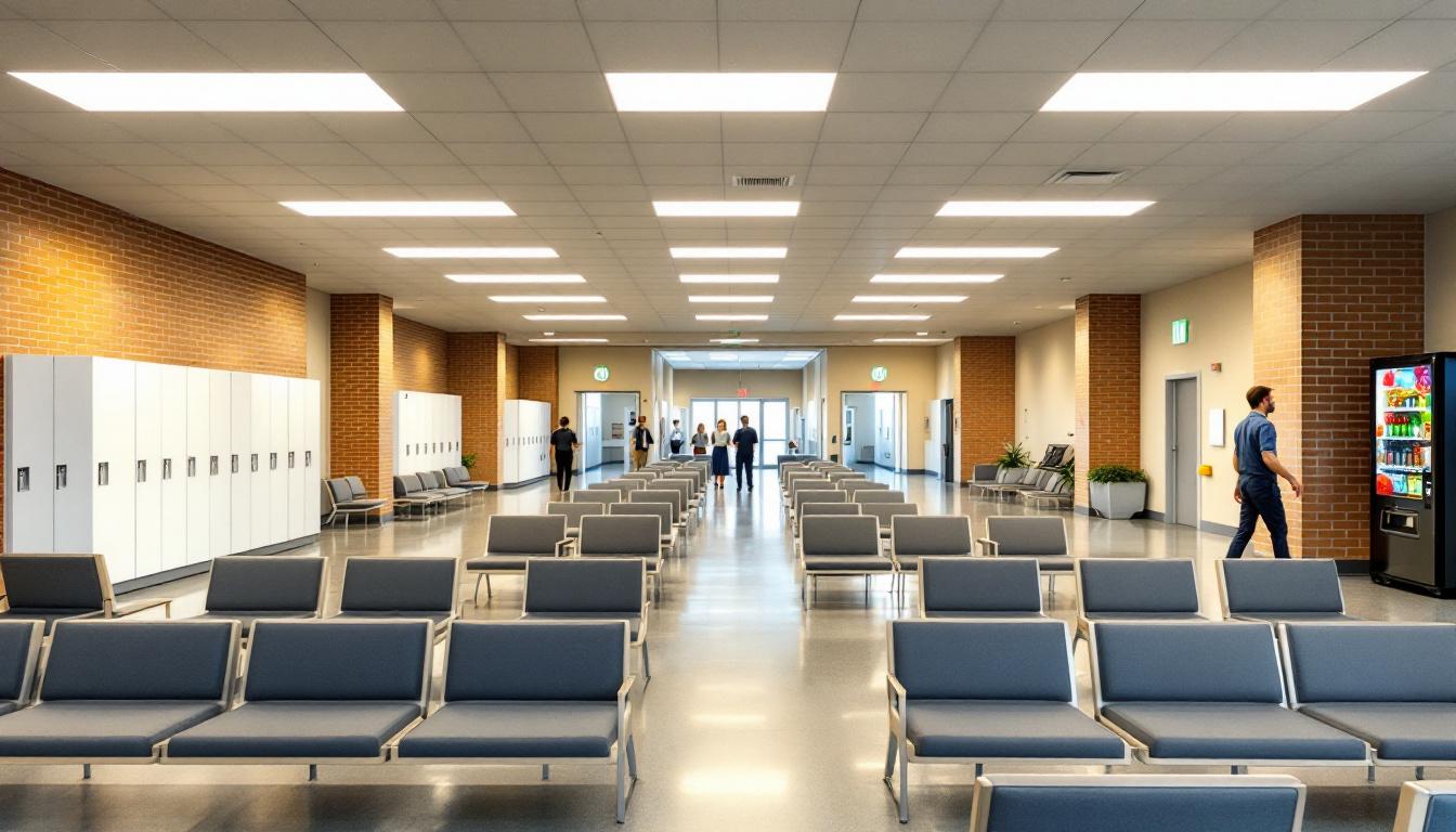 Visitation facilities and waiting area at Cullman County Detention Center