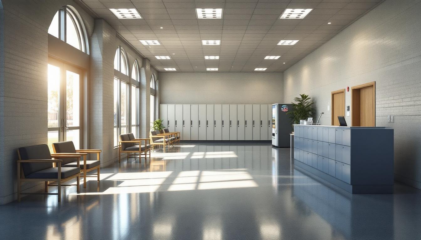 Visitation facilities and waiting area at Limestone Correctional Facility