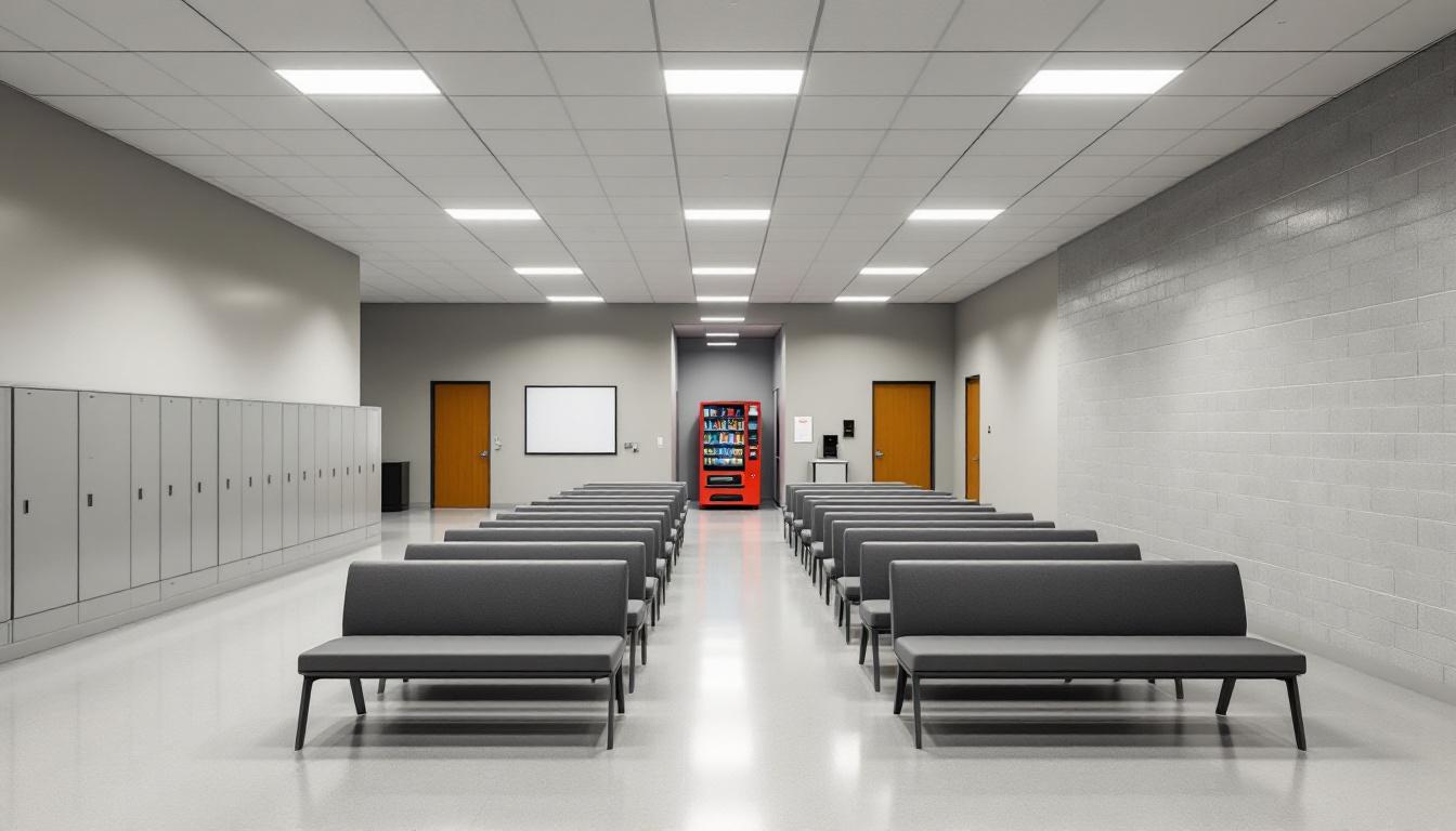 Visitation facilities and waiting area at Alabama Department of Corrections