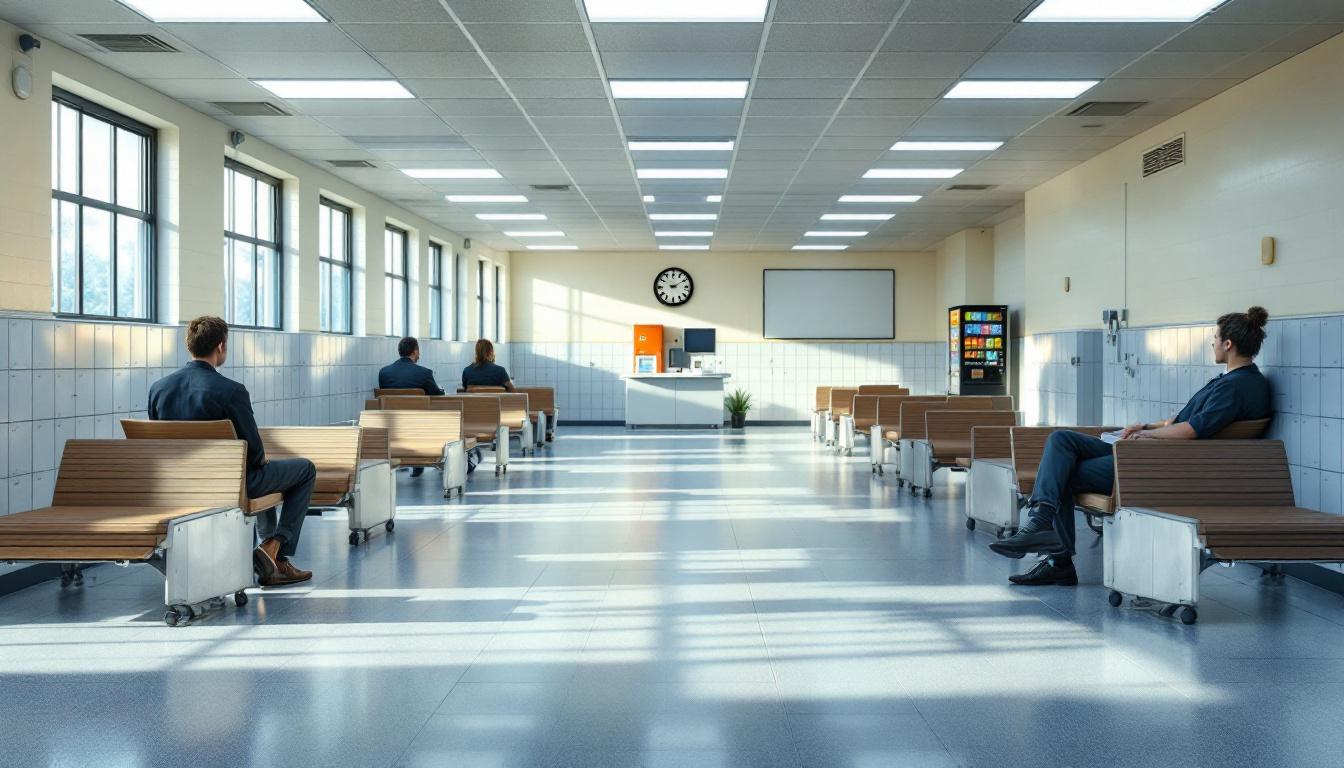 Visitation facilities and waiting area at Lee County Jail / Detention Center
