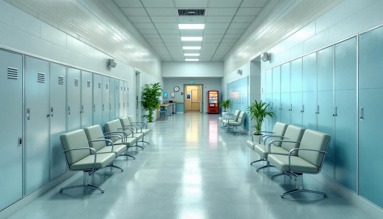 Visitation facilities and waiting area at St. Clair Correctional Facility