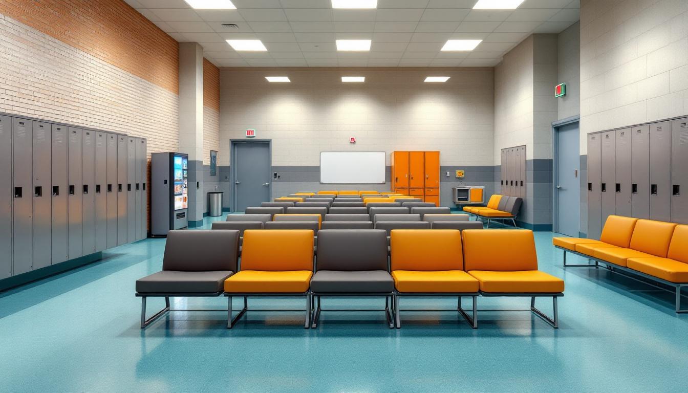 Visitation facilities and waiting area at Covington County Administration Office
