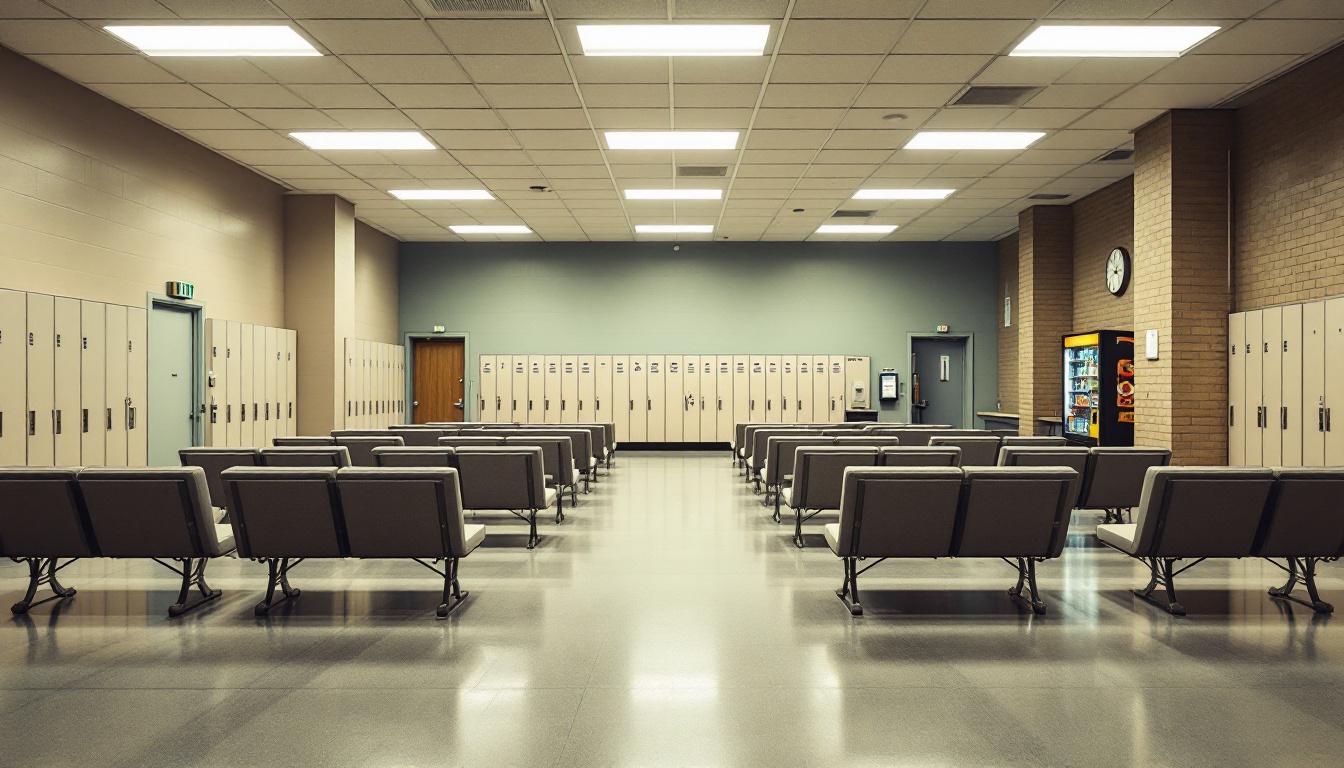 Visitation facilities and waiting area at Staton Correctional Facility