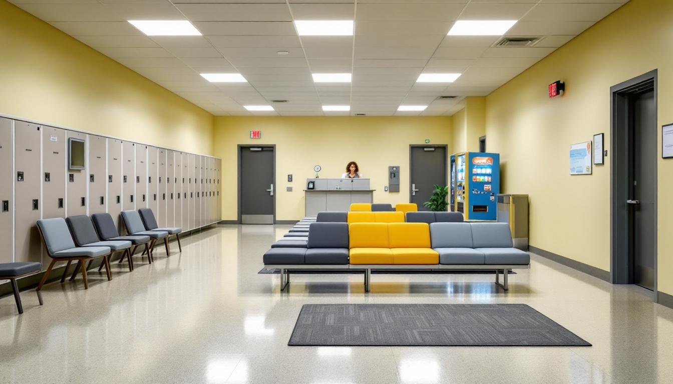 Visitation facilities and waiting area at Franklin County Jail