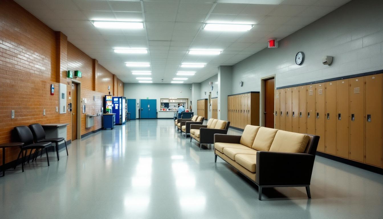 Visitation area at Mobile County Metro Jail