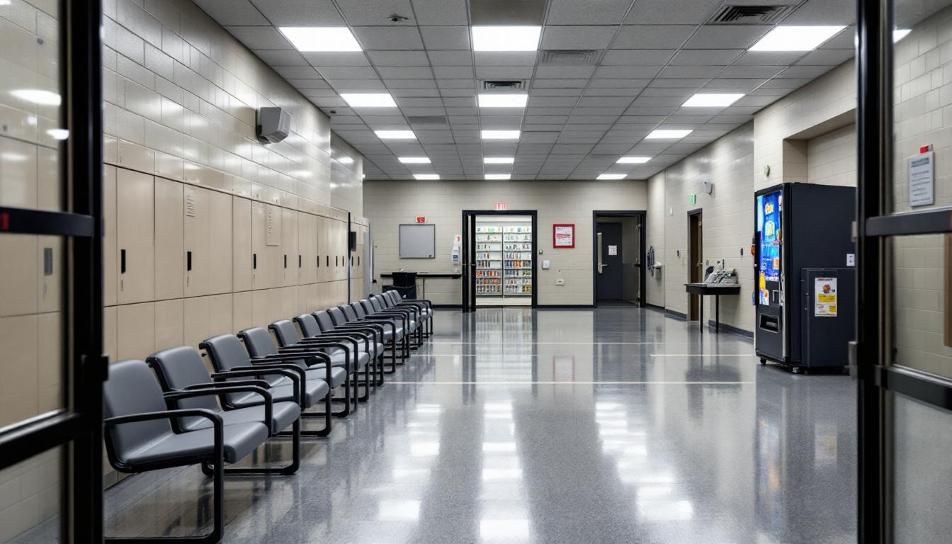 Visitation area at Chambers County Jail