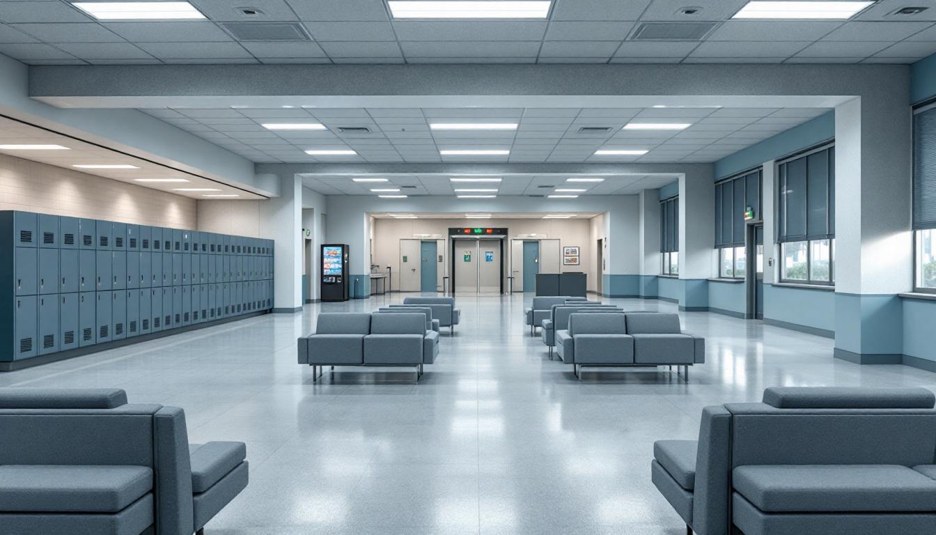 Visitation facilities and waiting area at Jefferson County Corrections