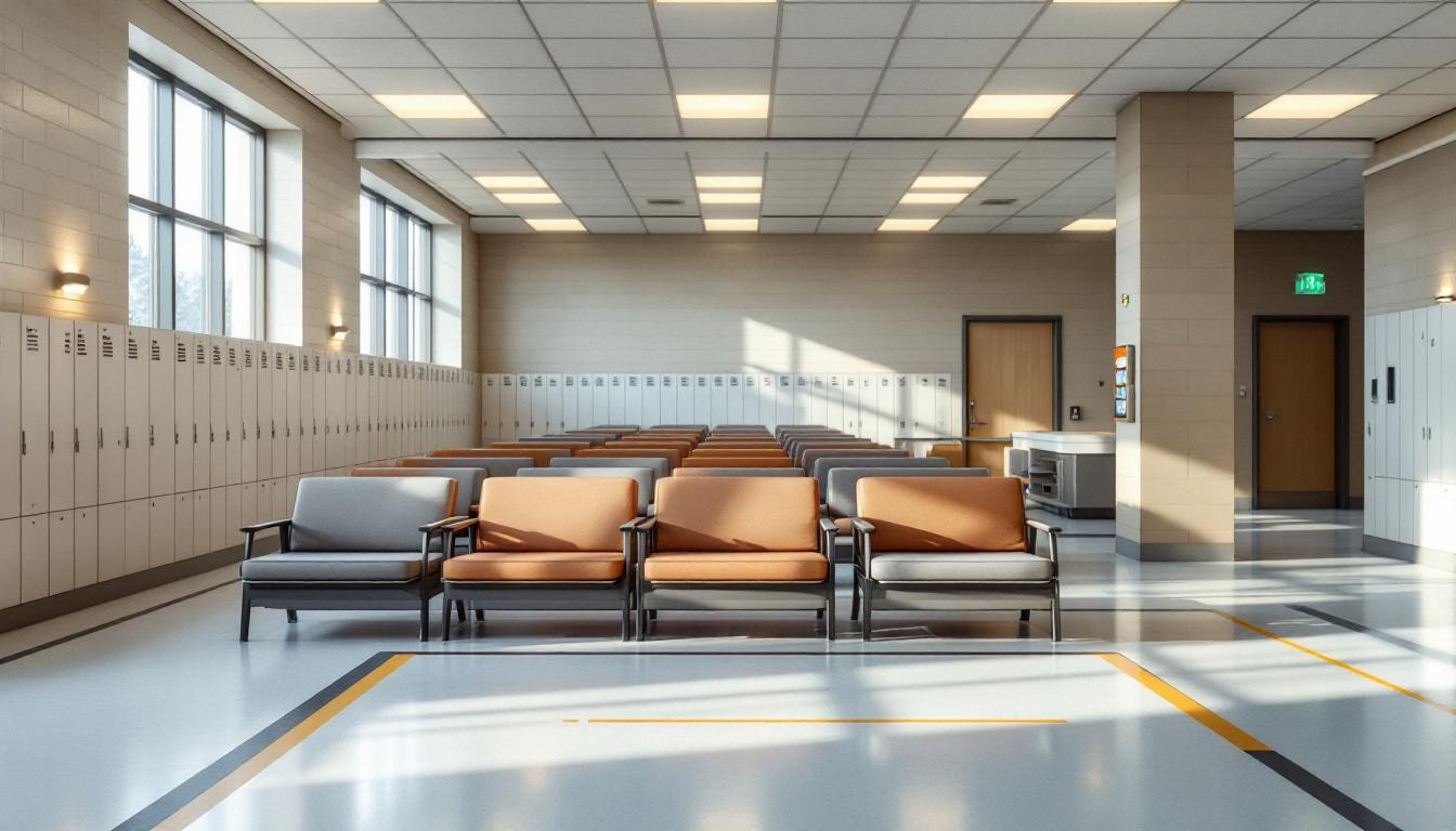 Visitation facilities and waiting area at Cleburne County Jail