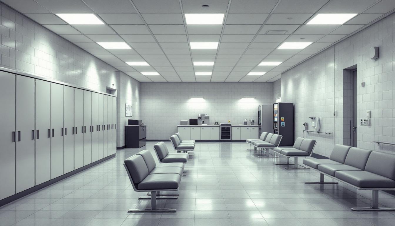 Visitation facilities and waiting area at Florence County Sheriff's Office