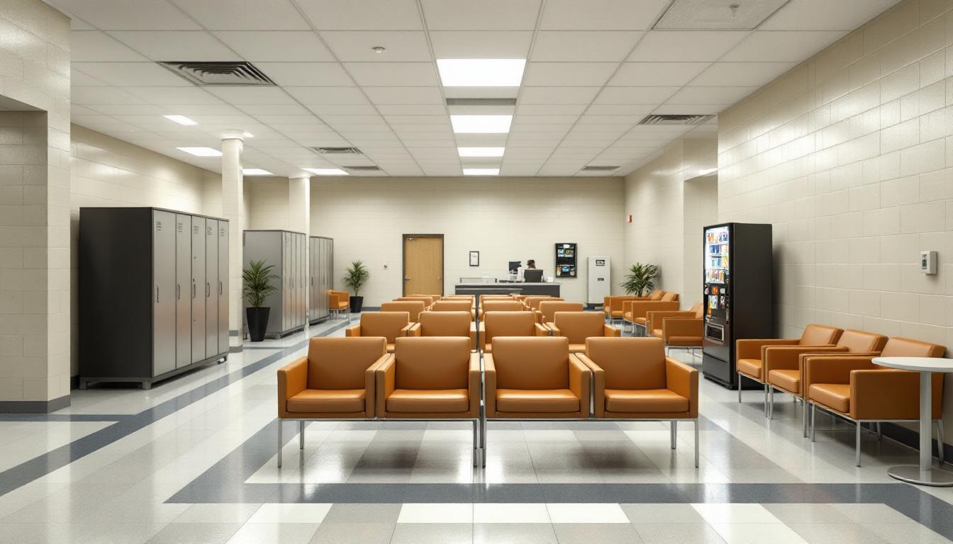 Visitation facilities and waiting area at Sheriff Al Cannon Detention Center
